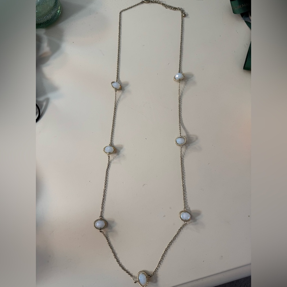 Chic Gold and White Necklace